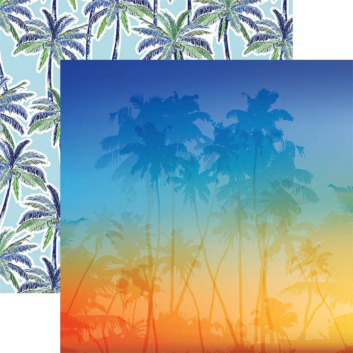 Paper House Productions - Wholesale Scrapbook - Tropical Breeze Double Sided 12"x12" Scrapbook Paper