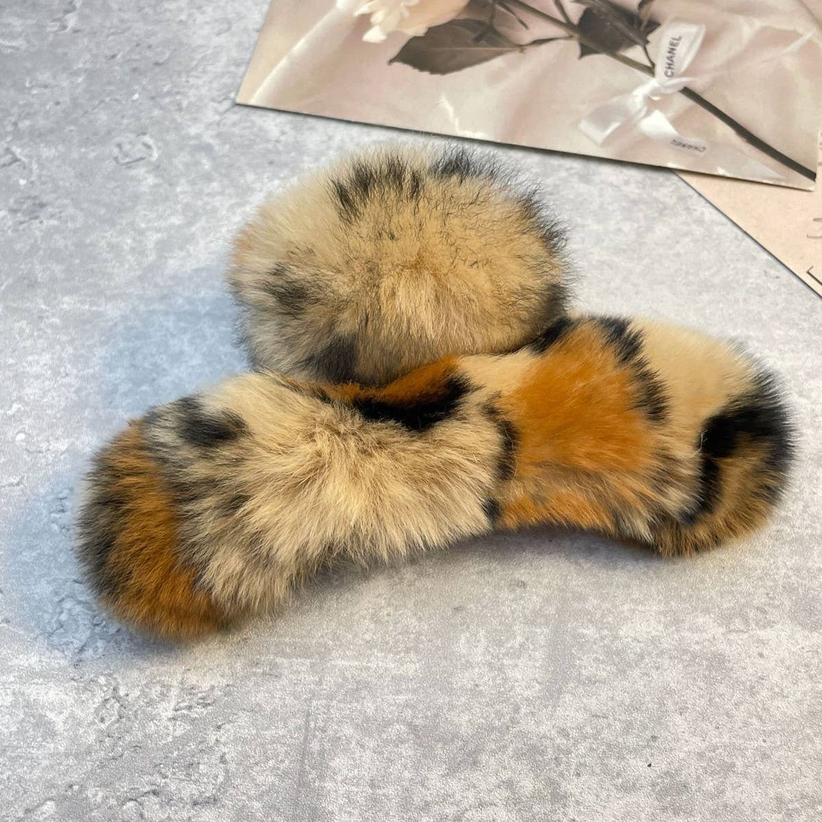 ACCITY - Wholesale Hair Clip - Women's - Rex Rabbit Fur Claws - Elegant Mixed Color Clips_CWASC159162