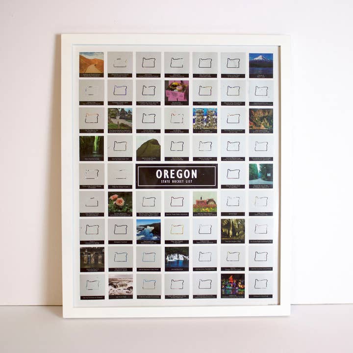 Cascadia Modern - Wholesale Poster - Oregon State Bucket List - Scratch Off Poster