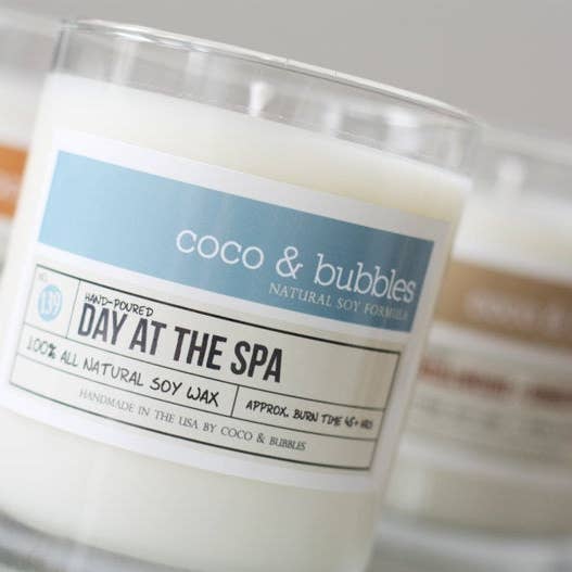 Coco & Bubbles - Wholesale Jar/Filled Candle - No. 139: DAY at the SPA // Natural Soy Candle // 13 oz1
