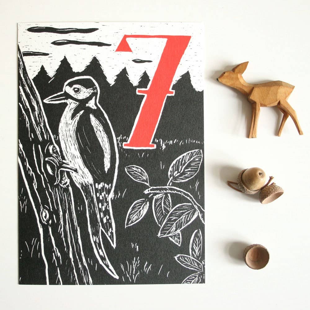 Katja Rub - Wholesale Birthday Card - Postcard Woodpecker, Birthday Card for Children, Forest Animal0