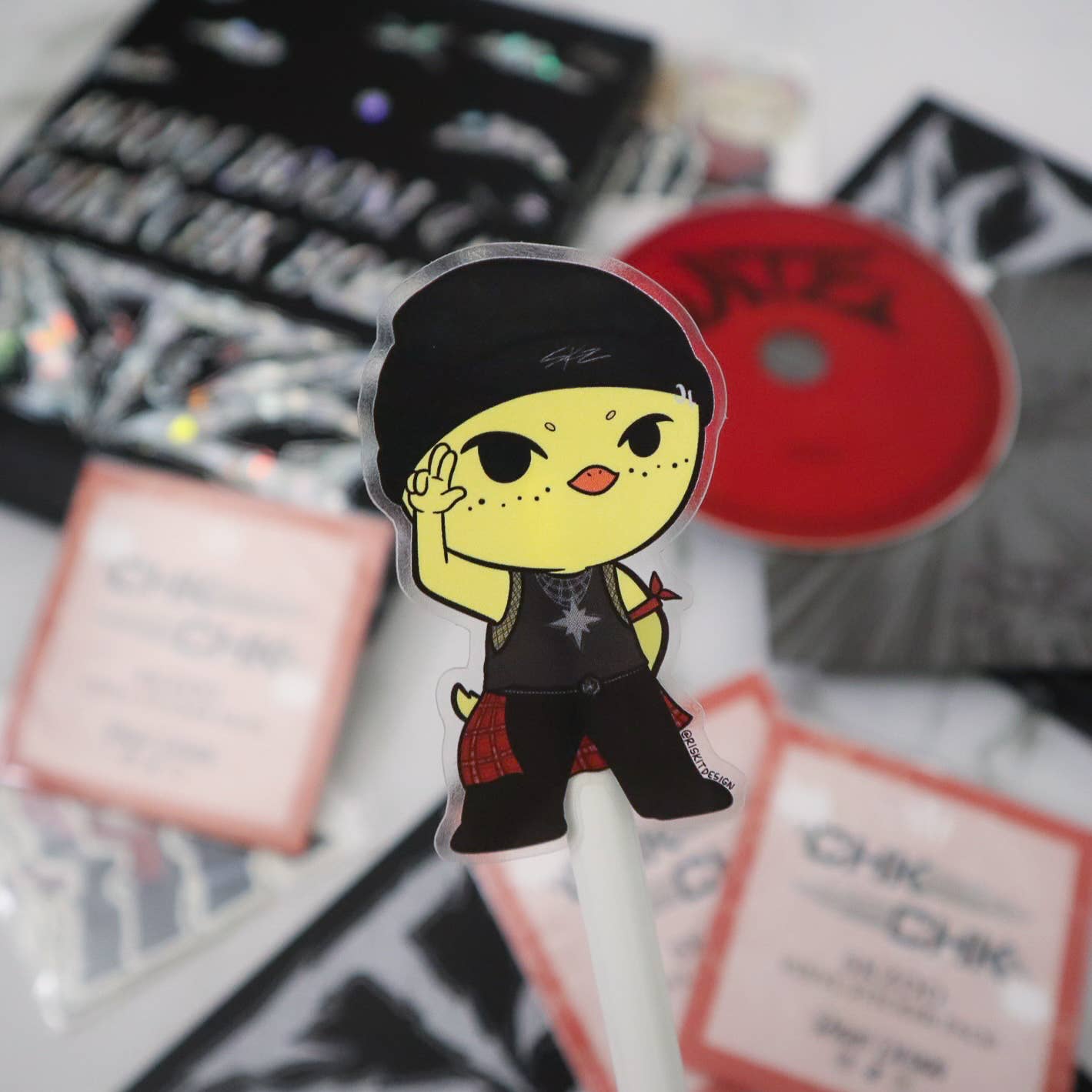 Riskit Design – Adesivo por atacado – KPOP Chk Chk Autocolantes em Vinil Transparente7