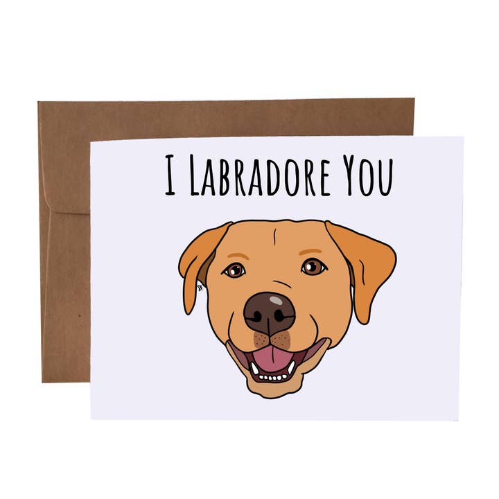 I Labradore You | Labrador Retriever Dog Pun gratulationskort för wholesale av SKP ink