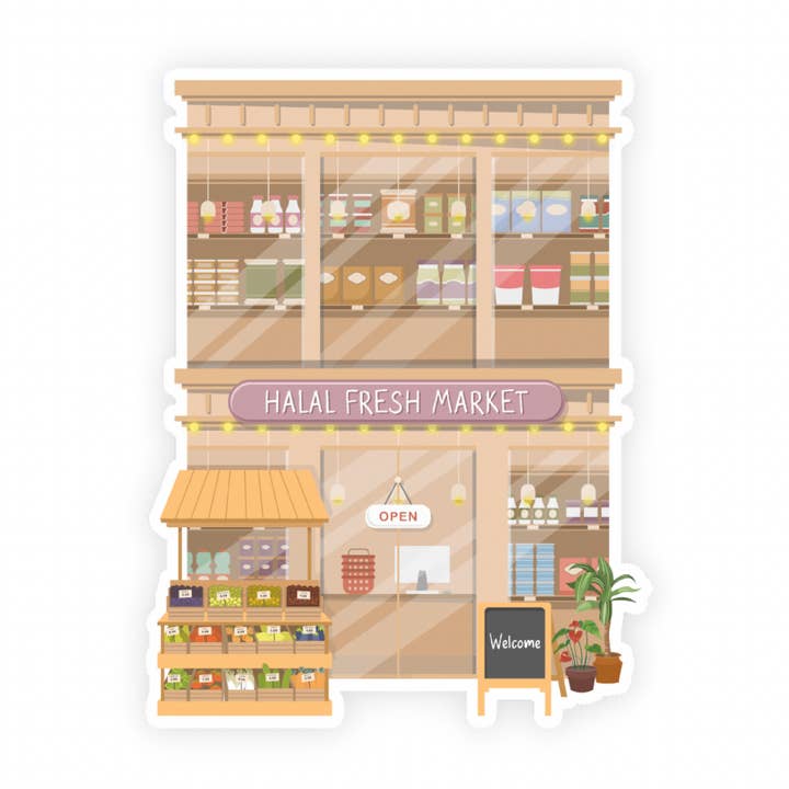Maryams Corner - Wholesale Sticker - Halal Market Sticker0