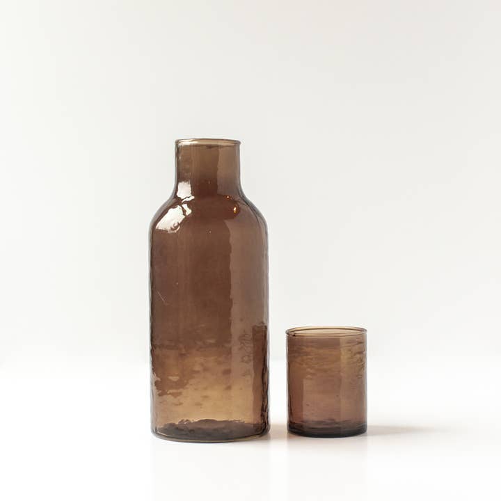 Creative Women - Wholesale Carafe - Handblown Hammered Glass Carafe