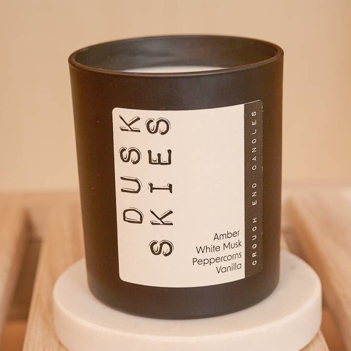 DUSK SKIES sandalwood & cracked black pepper candle for wholesale by Crouch End Candles