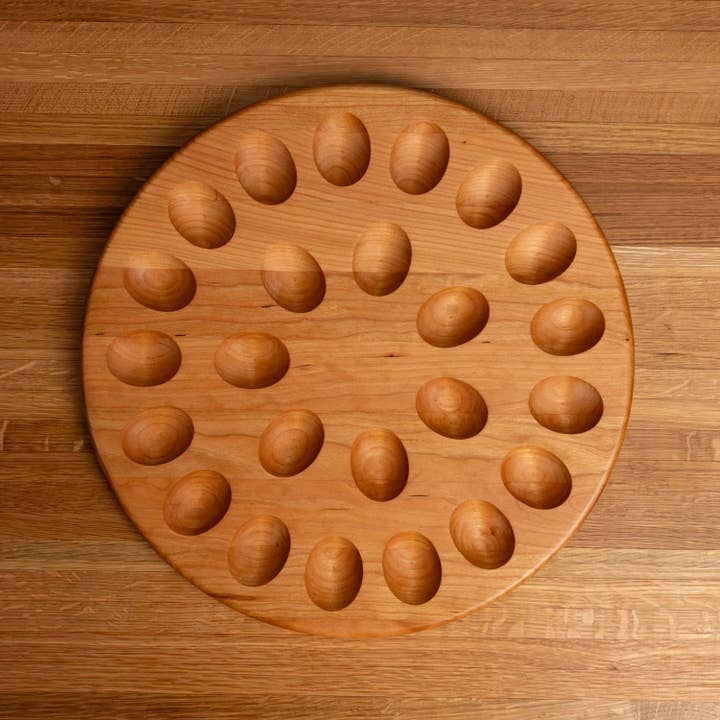 Laurel Mercantile - Wholesale Egg Cup/Holder - Cherry Deviled Egg Tray | 24 egg1