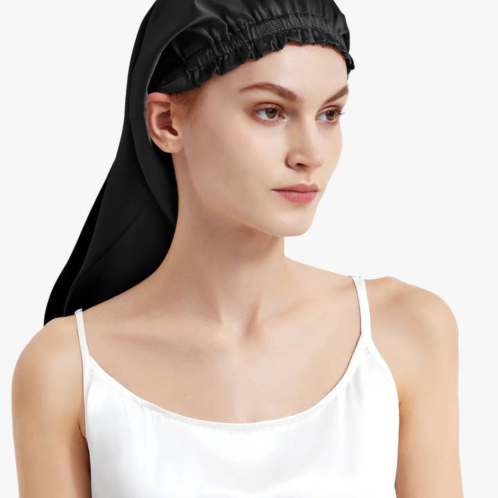 MommeSilk - Wholesale Sleep Cap / Bonnet - Women's - 22 MM - Pure Long Silk Hair Bonnet6