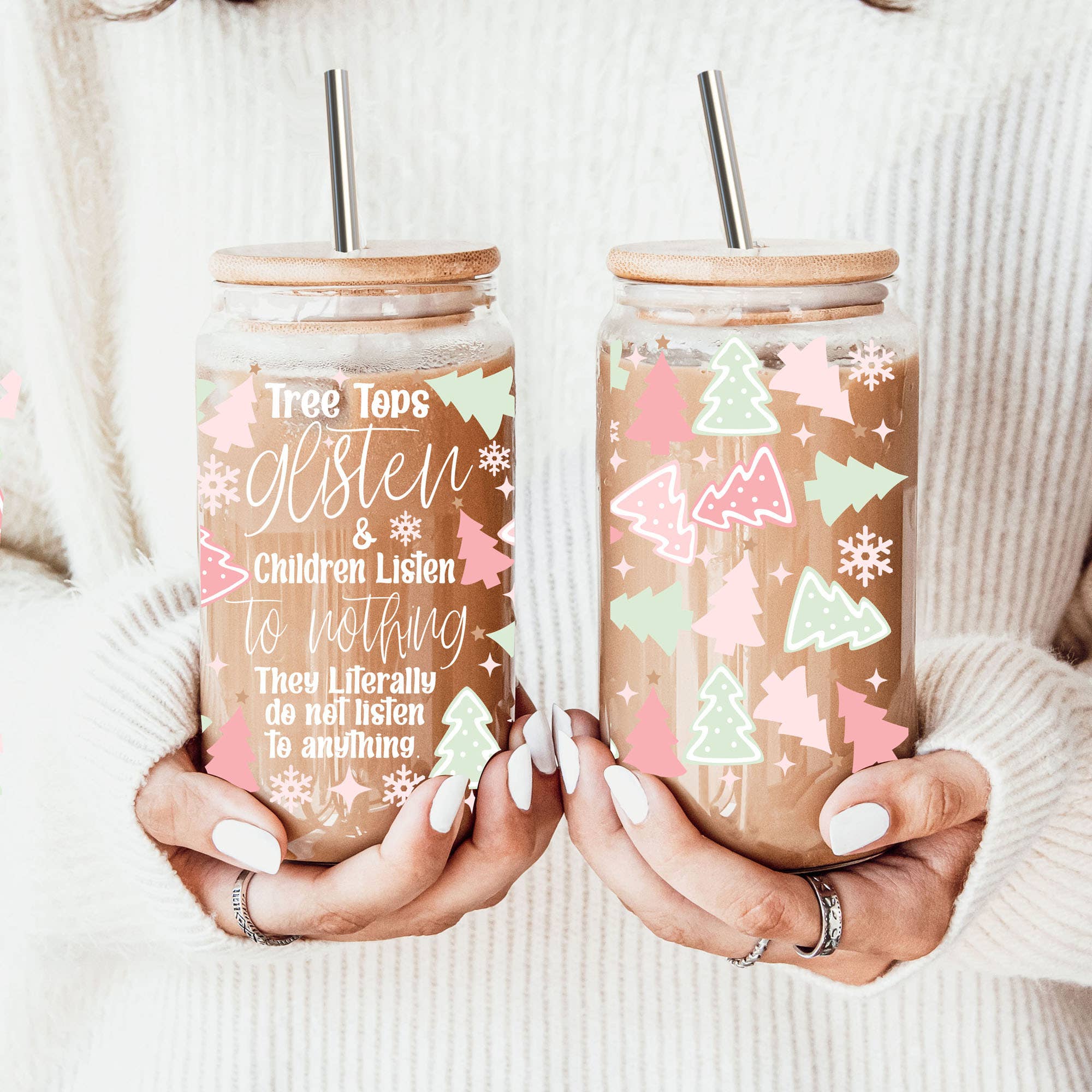 Gia Roma - Vente Gourde/bouteille isotherme - Verres en verre et cadeaux de cuisine de Noël Candy Cane54