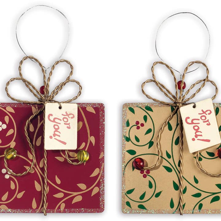 Susan Stahl Geschenkbox Ornament 4er Set - OD321 für den Großhandel von Sunset Vista Designs