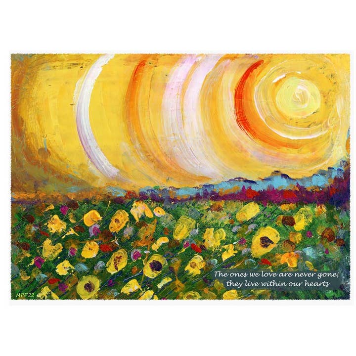 114_Field of Memories Jewish Sympathy Card for wholesale by Another Creation by Michele Pulver, LLC