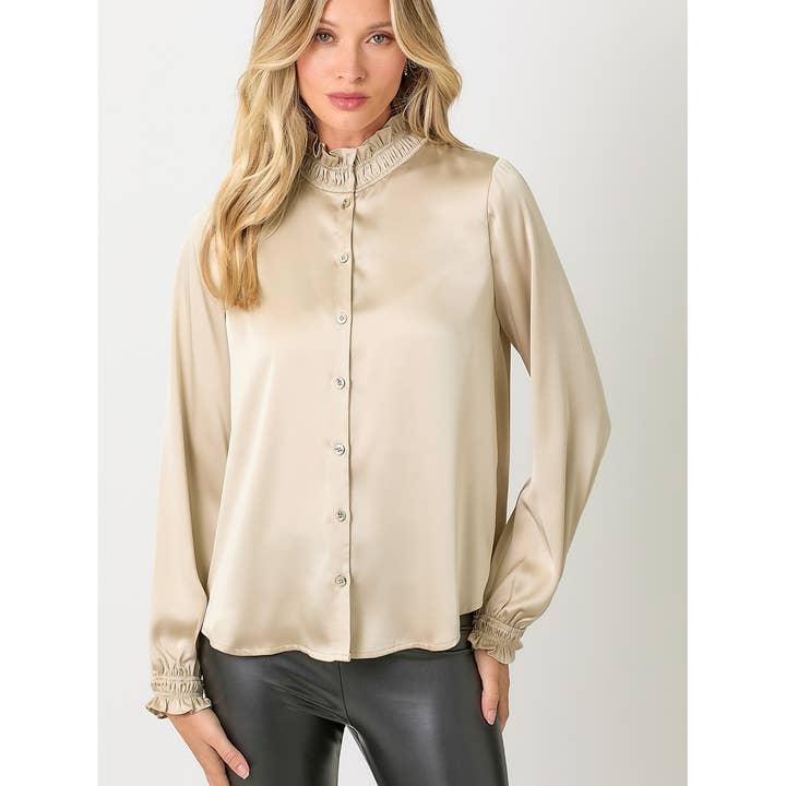 RUFFLED COLLAR BLOUSE for wholesale by Apolline