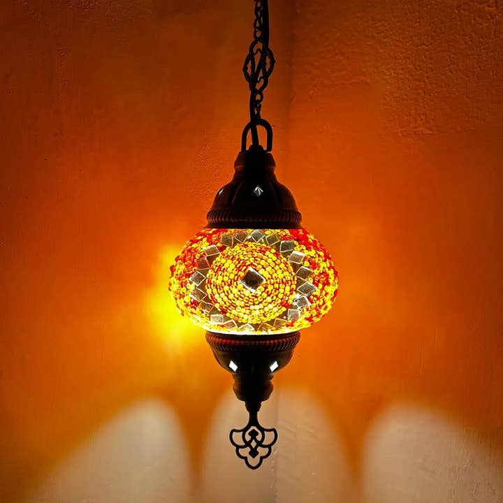 Etnico del Mondo - Wholesale Chandelier/Hanging Light - Handmade Glass Mosaic Chandelier Mediterranean Style #242