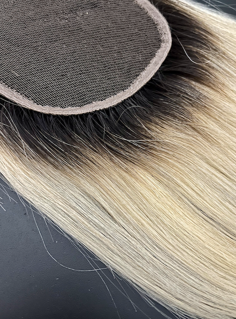 Magnolia's Theory – Engroshandel Hårforlængelse – Ombre usynlig blonde lukning 4 x4 lige5