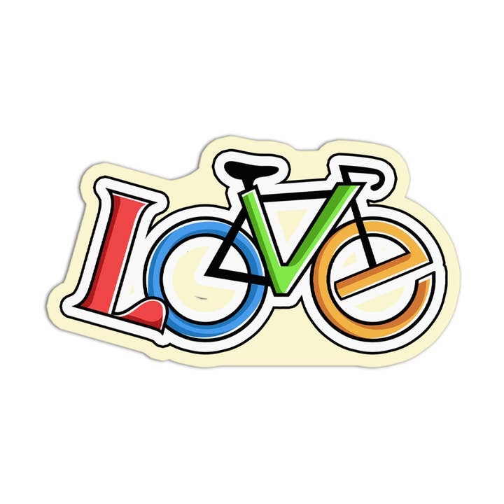 Heart of the Gear Bicycle Stickers for wholesale by the stkr store