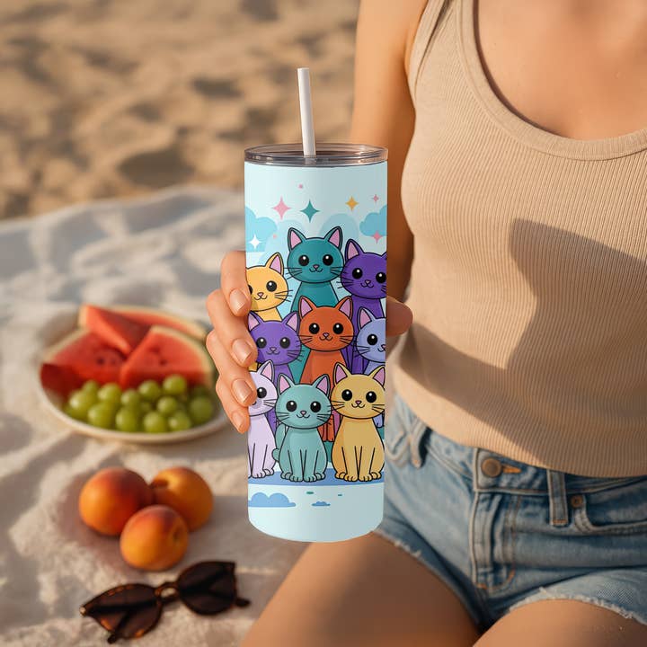 Snap It Stick It - Wholesale Insulated Mug/Tumbler - Adopt a Cat, Save Nine Lives – 20oz Tumbler2