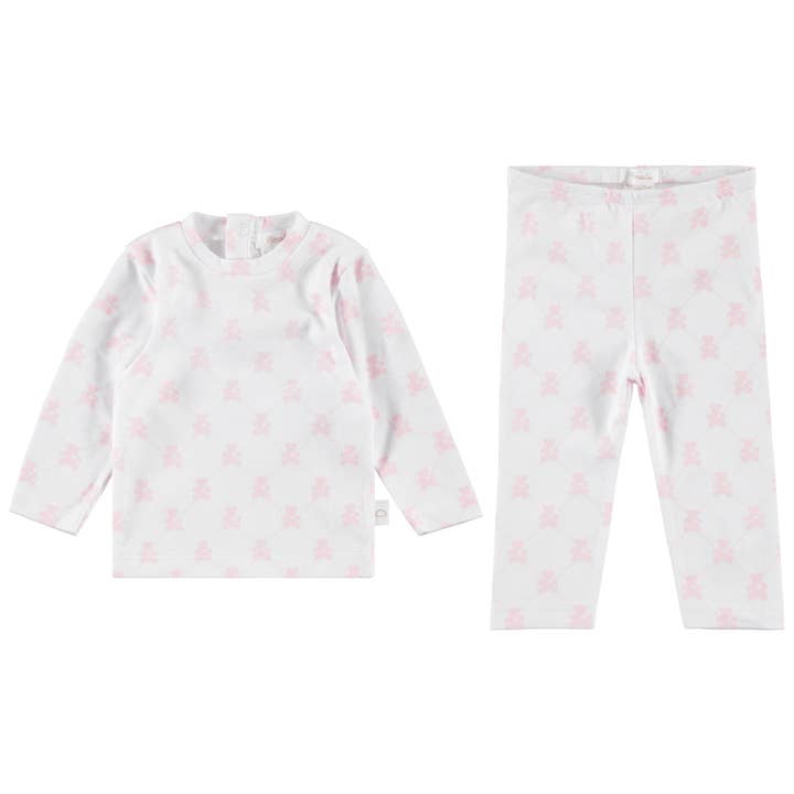 TWO PIECE SET - TEDDY BEAR (PINK) for wholesale by Pimalu