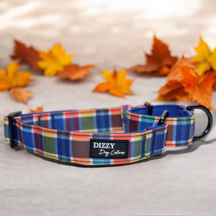Martingale Dog Collar | Country Plaid for wholesale by Dizzy Dog Collars