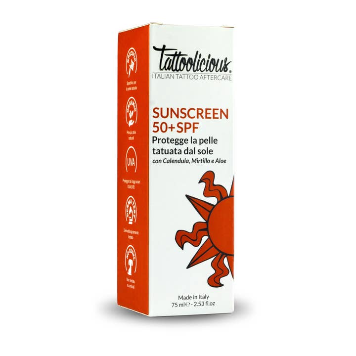 Tattoolicious – wholesale Solskyddsmedel – Tattoolicious® SOLSKYDDSMEDEL 50+ SPF 75ml2
