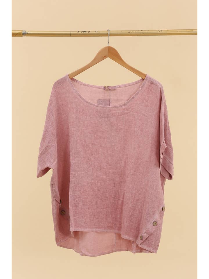 LÉA & LUC - Wholesale Tunic - Women's - Blouse in 50% linen and 50% cotton REF. 464916