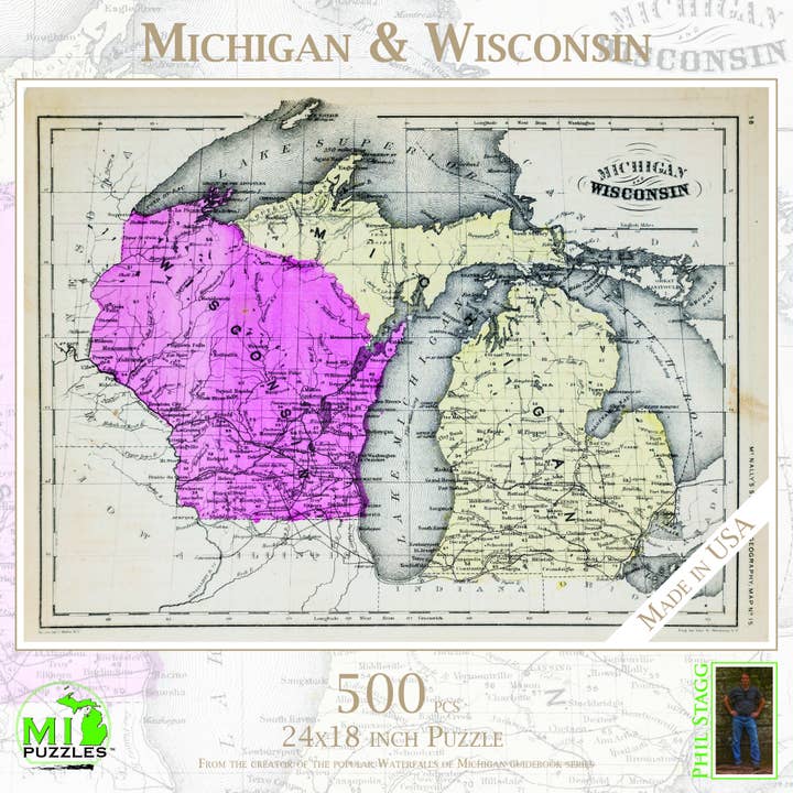Michigan et Wisconsin - Puzzle de 500 pièces pour la vente par Phil Stagg Photography