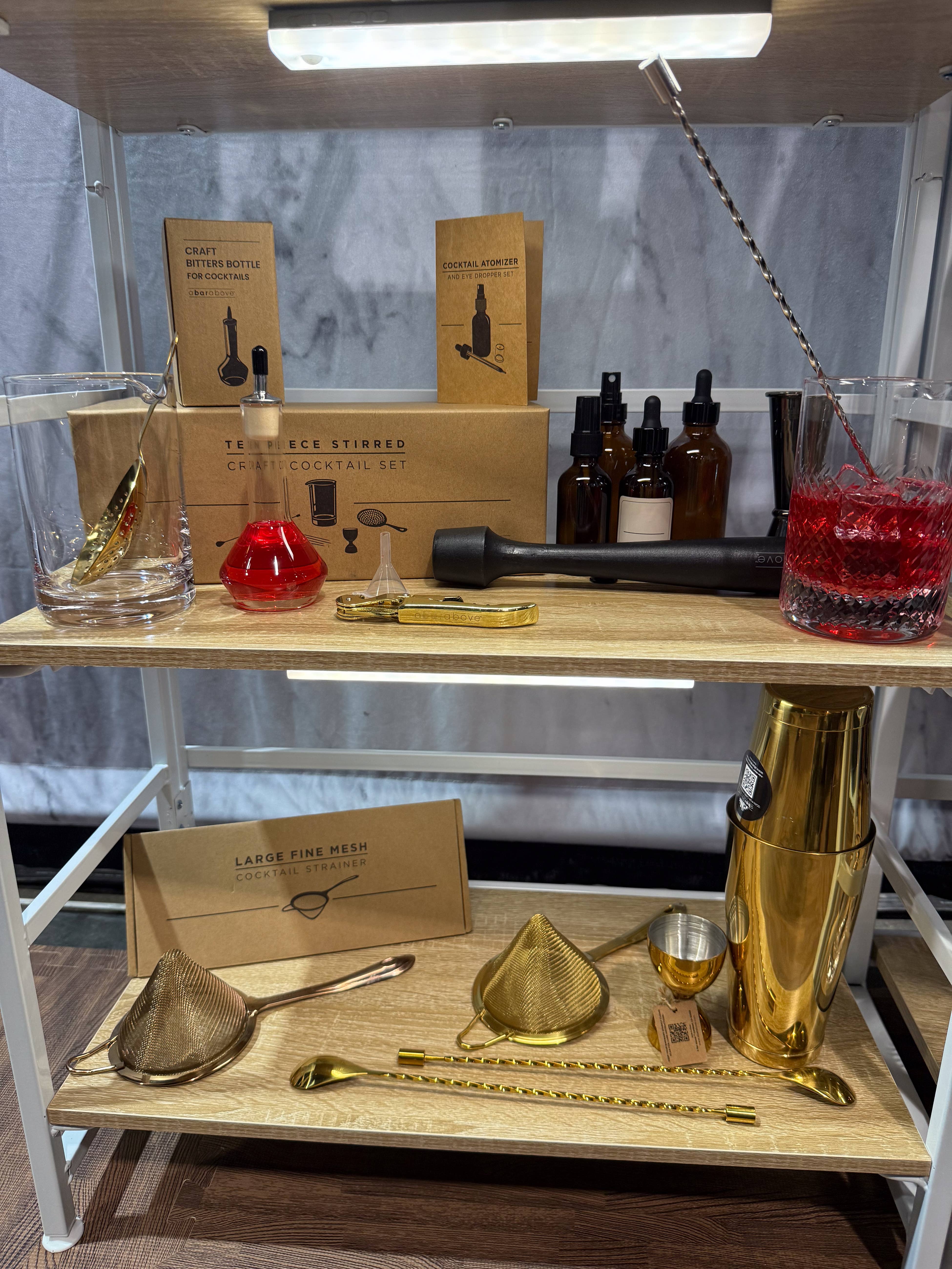 A Bar Above – wholesale Bar tool – Fine Mesh Cocktail Strainer, Gold 10 cm6