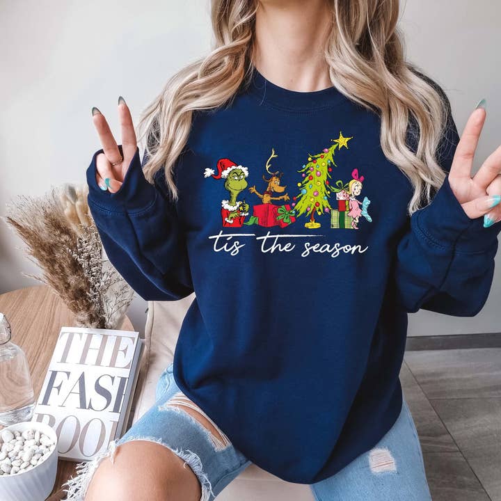 TheKingShirt - Wholesale Graphic Sweatshirt - Women's - Merry Grinchmas Shirt - Grinch Christmas Sweatshirt Gift