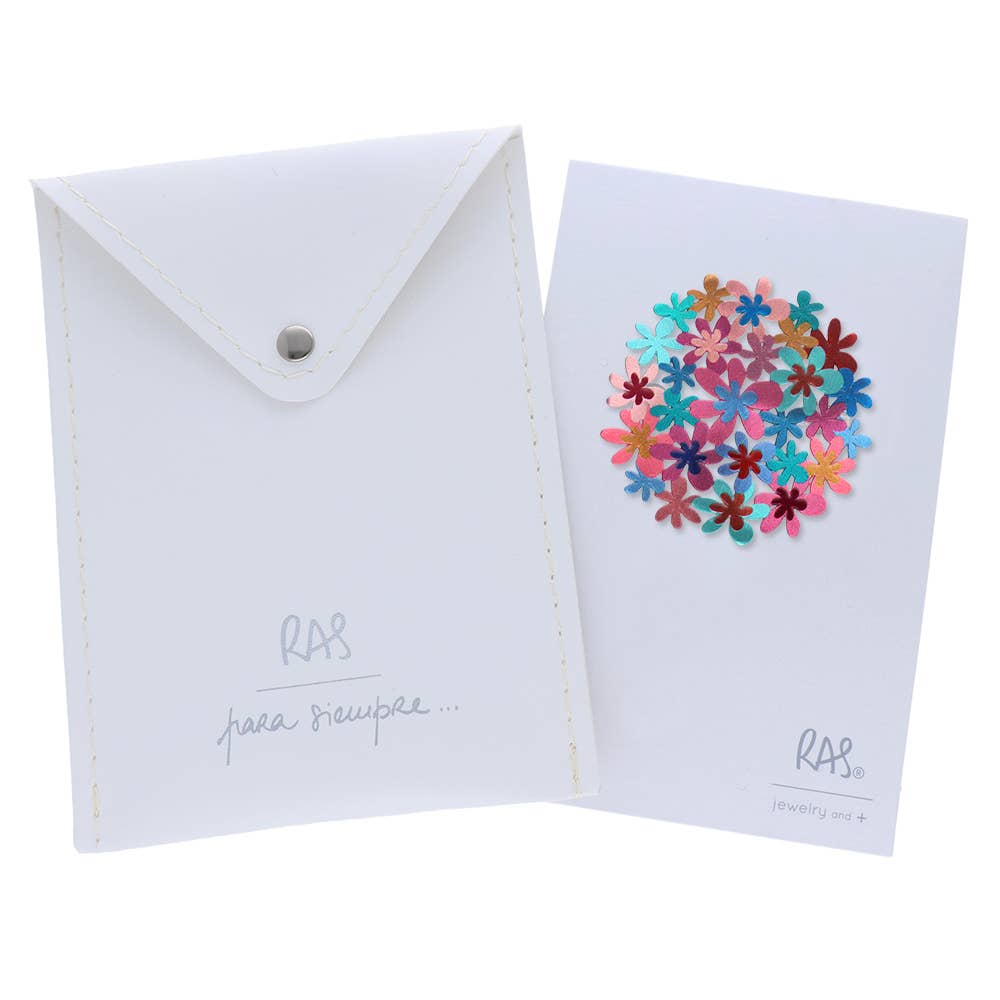 RAS - Wholesale Brooch - Turquoise Bouquet Pin Silver Plated1