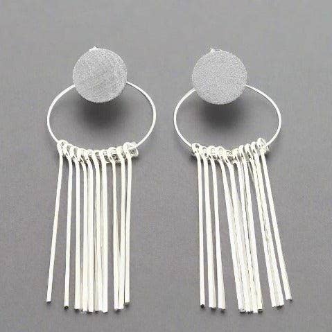 Circle & 10 Drop Earring - Silver for wholesale by Makers & Providers