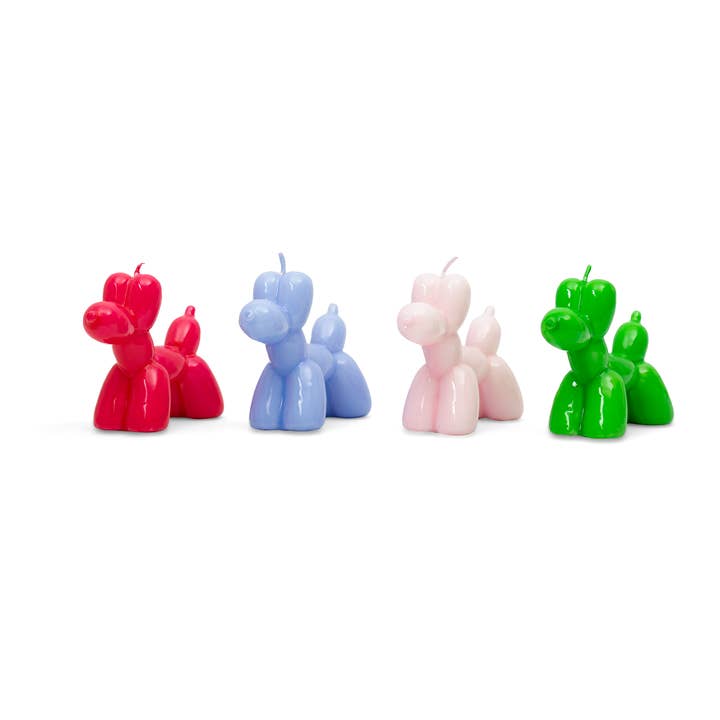 Helio Ferretti - Venta al por mayor Velas de diseño llamativo - VELA DE PERRO GLOBO VERDE - PINTADA A MANO HF3