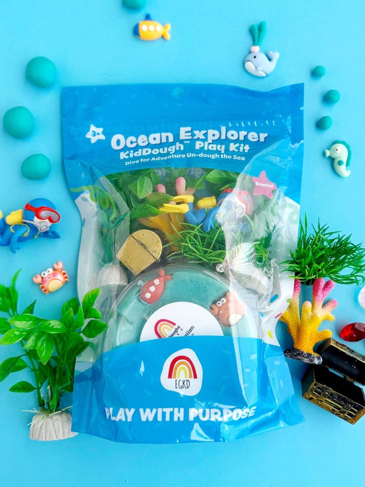 Ocean Explorer KidDough Play Kit for wholesale by Earth Grown KidDoughs (KidDoughs by EGKD)