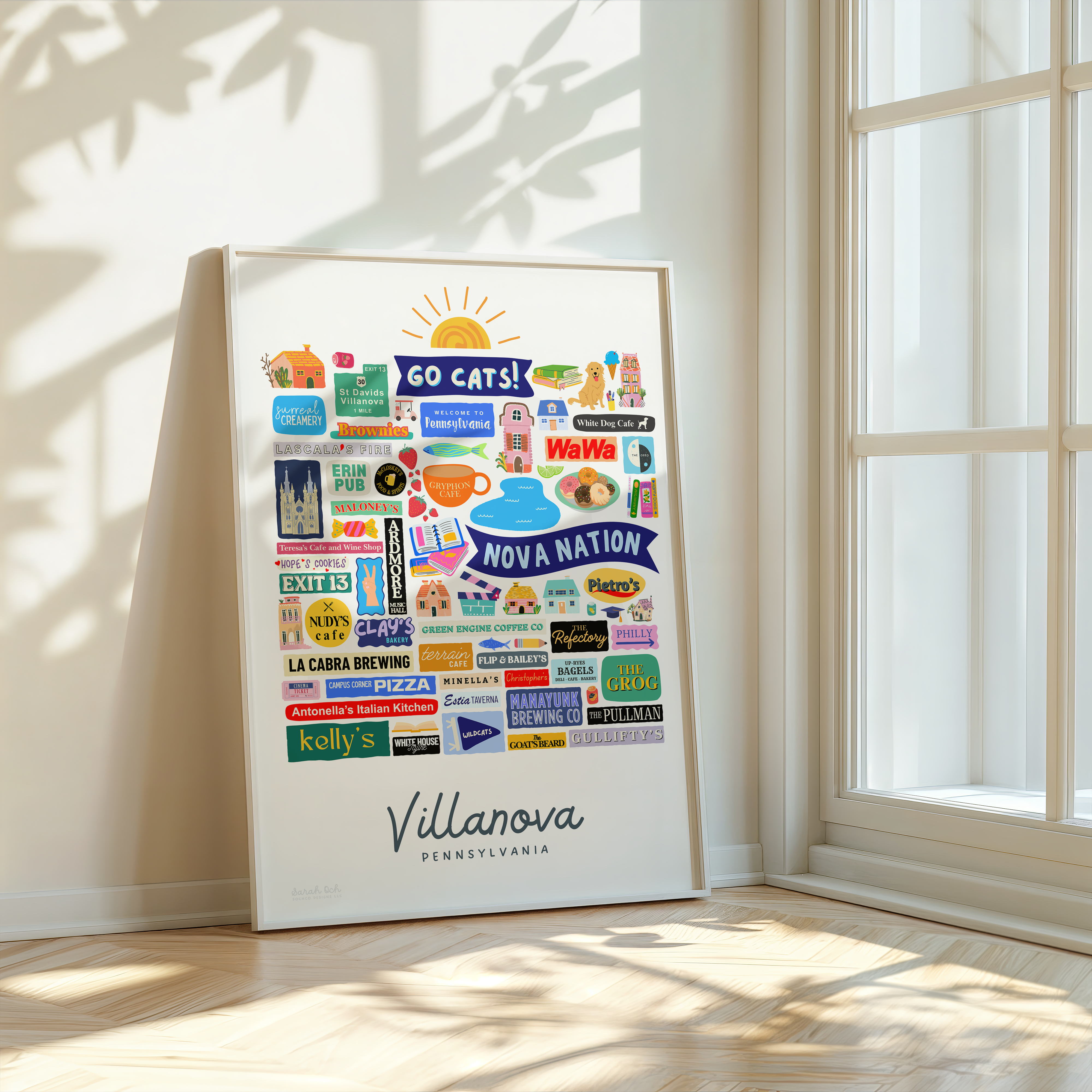 SochCo Designs - Wholesale Art Print - Villanova, PA2