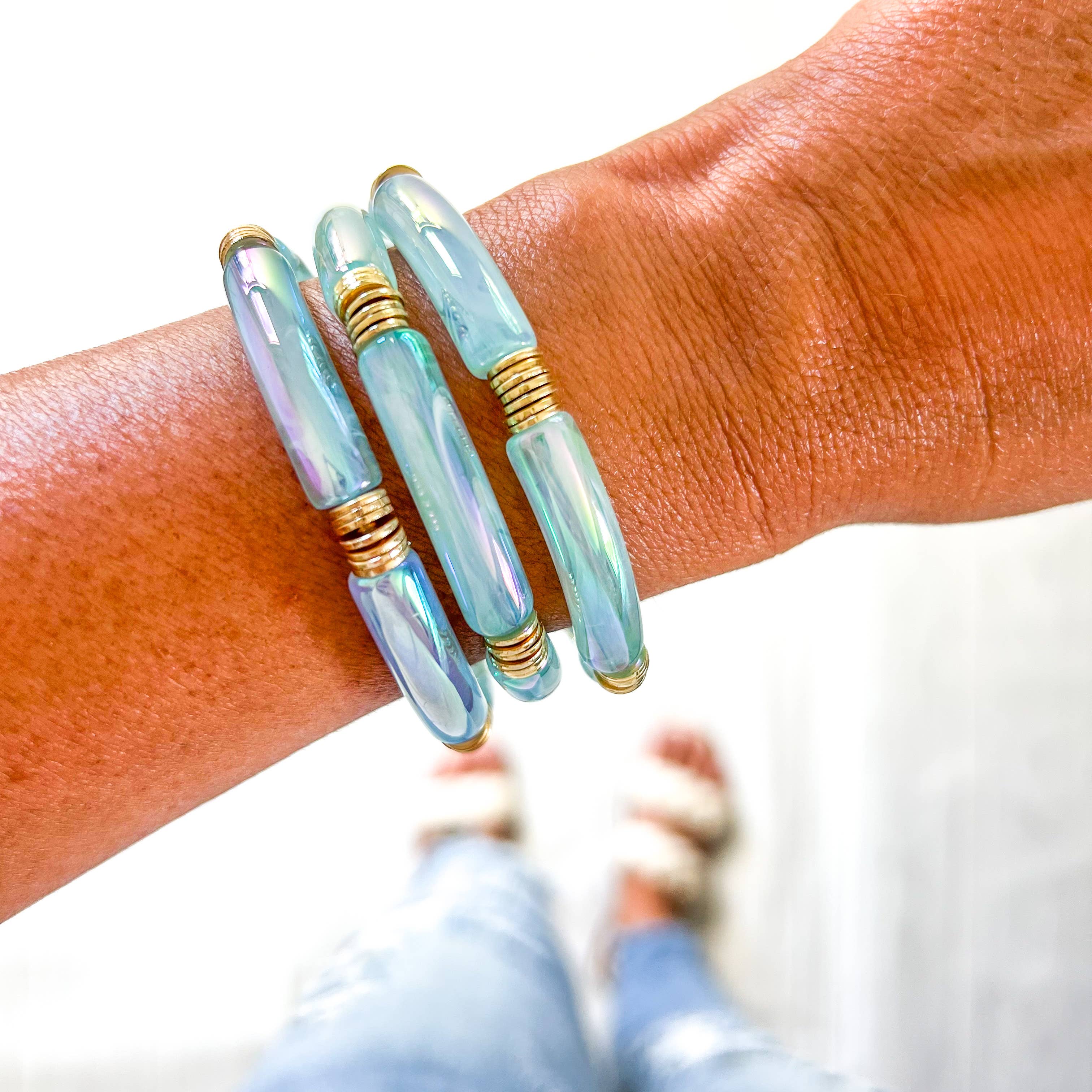 Savvy Bling - Wholesale Beaded Bracelet - Metallic Tube Bracelets104