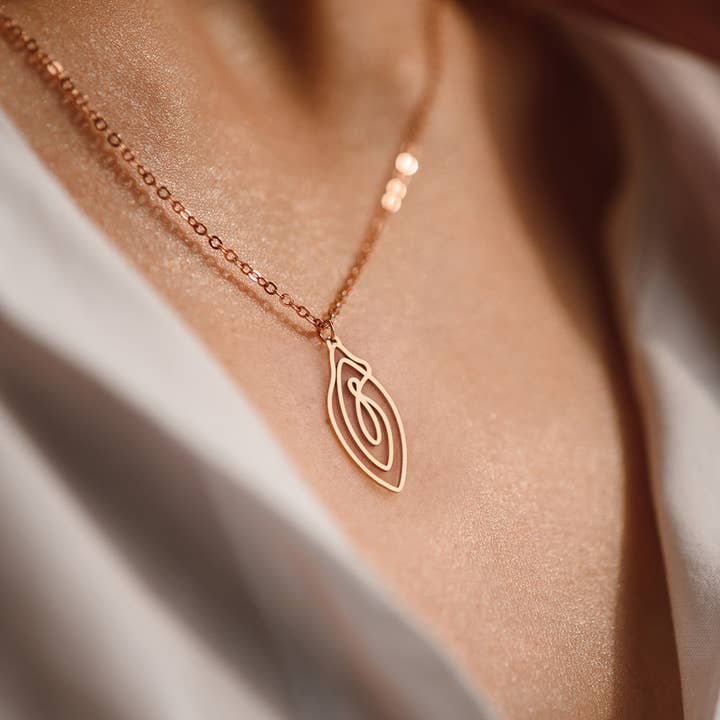 Biird – wholesale Hänge-/berlockhalsband – Vulvii Halsband - Roséguld