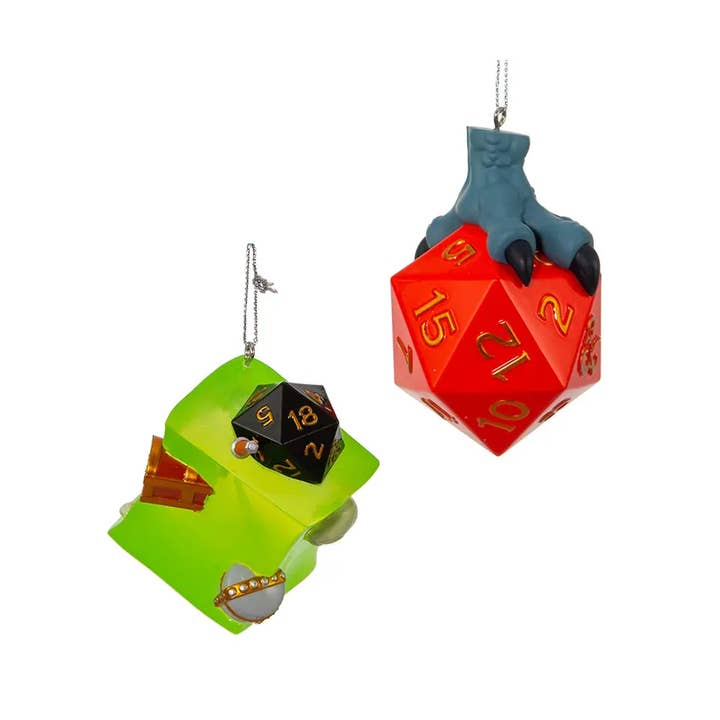 Kurt S. Adler, Inc. - Wholesale Ornament Set - DUNGEONS+DRAGNS DICE/GELATINOUS SET1