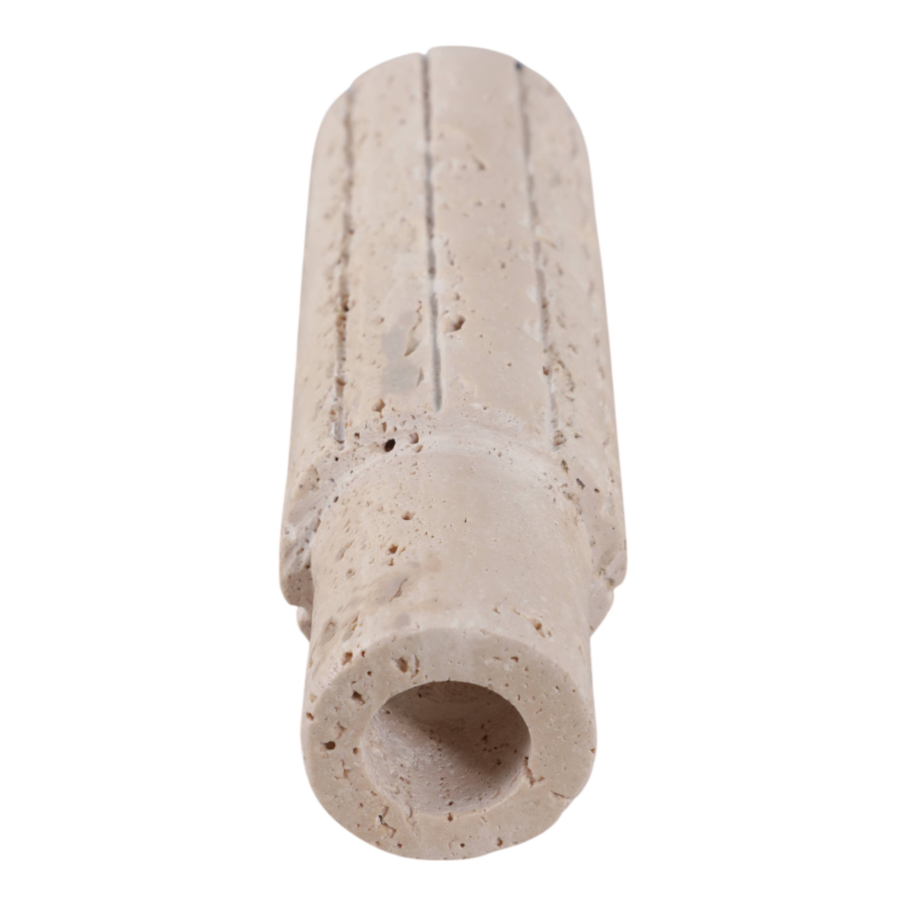 Sagebrook Home - Vendita all'ingrosso Portacandele - Portacandele a stelo - Travertino grezzo color marmo beige, 7 pollici.9