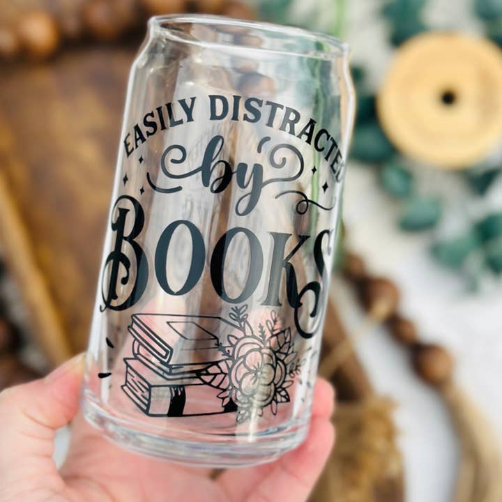Bonita Bella Creations - Wholesale Drinking Glass/Cup - Book Beer Can Glass 16oz or 20oz
