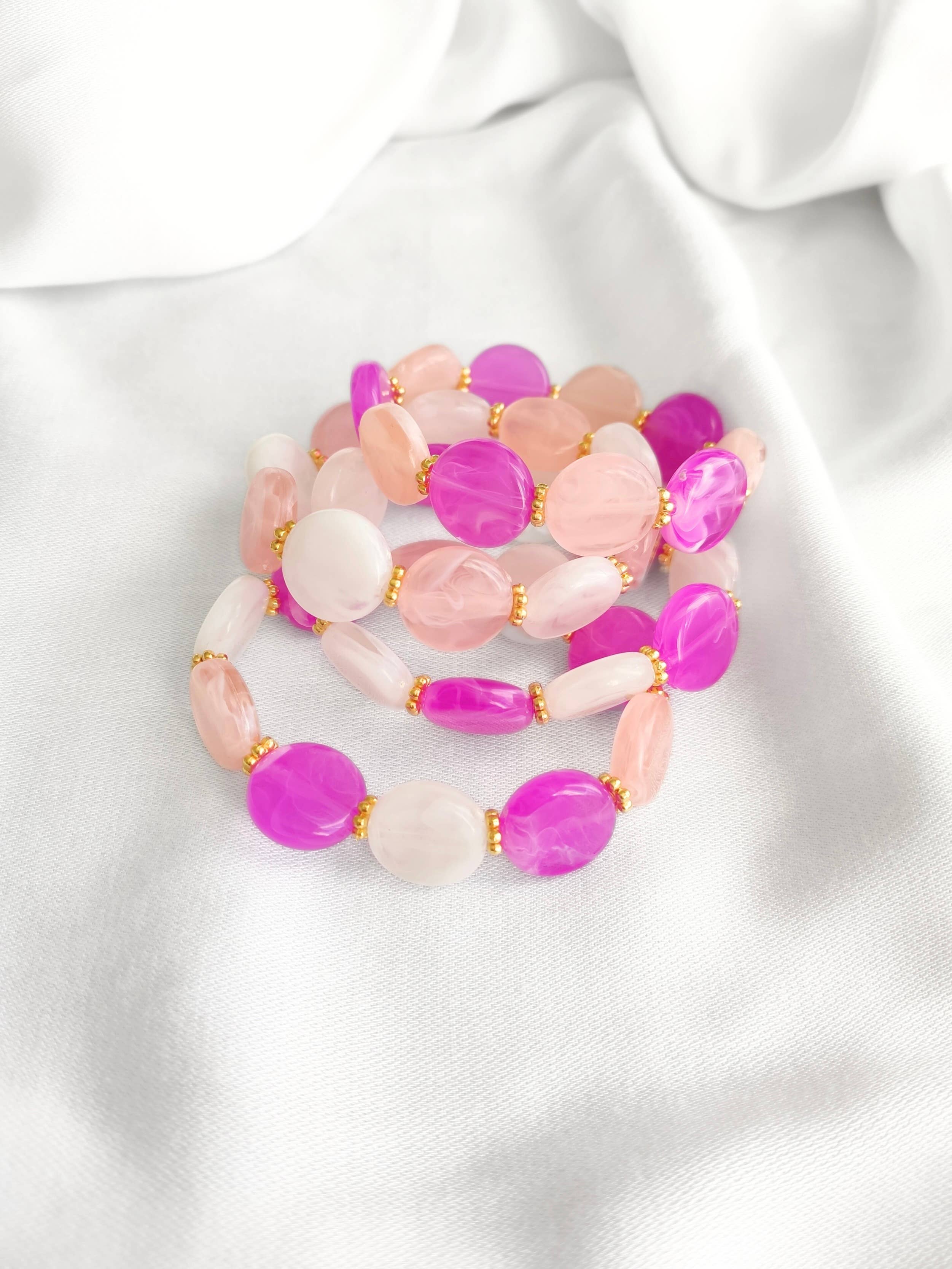 L'Atelier d'Artémis - Vente Bracelet de perles - Bracelet élastique ROMY16