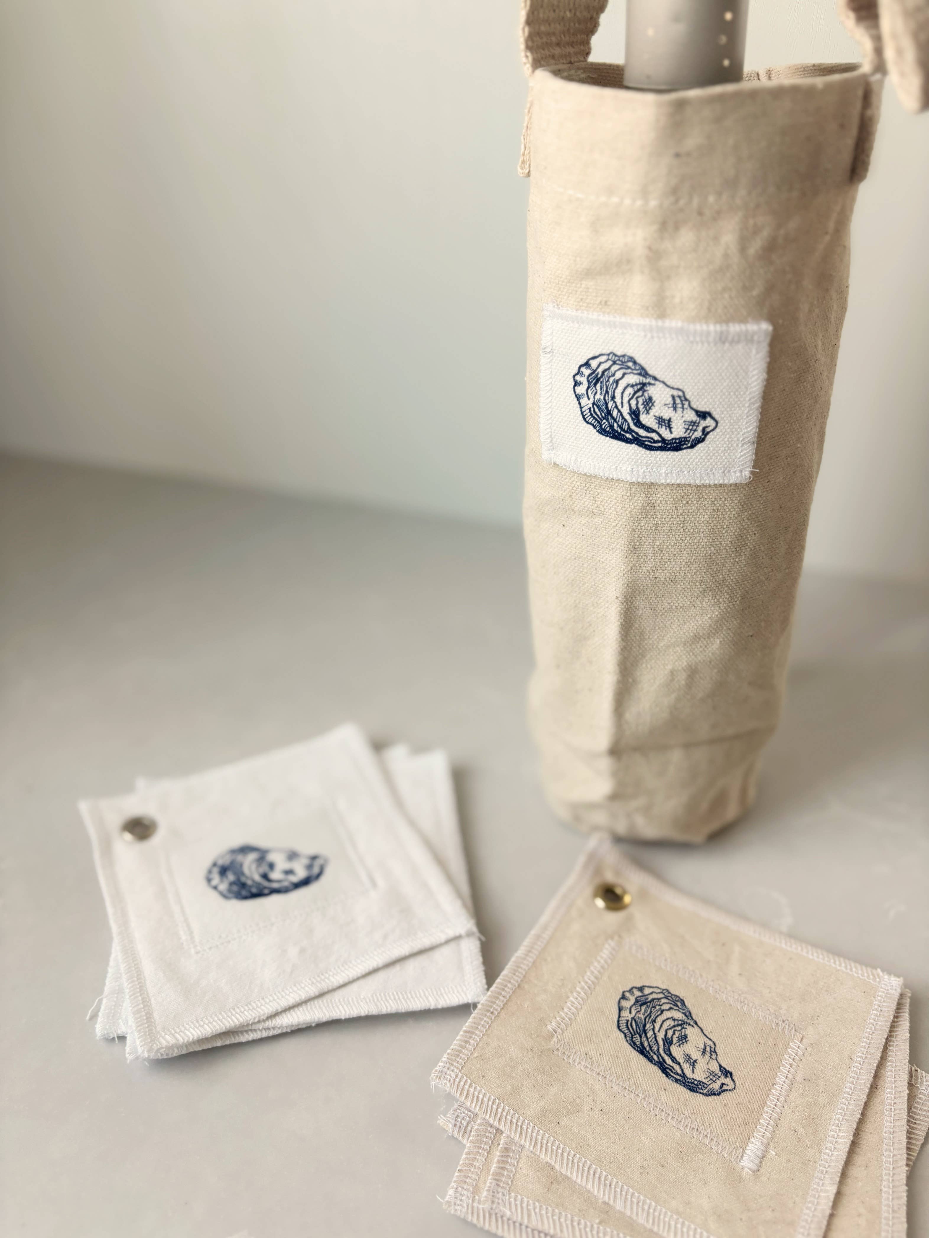 Seagate Studio - Wholesale Wine Gift Bag - Oyster Wine Bag - Recycled Canvas6