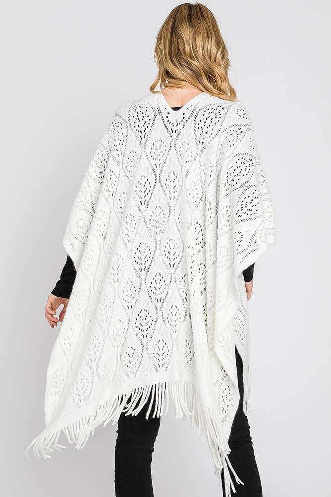 Hana - Wholesale Cardigan - Dames - Paisley Pattern Fringe Ruana10