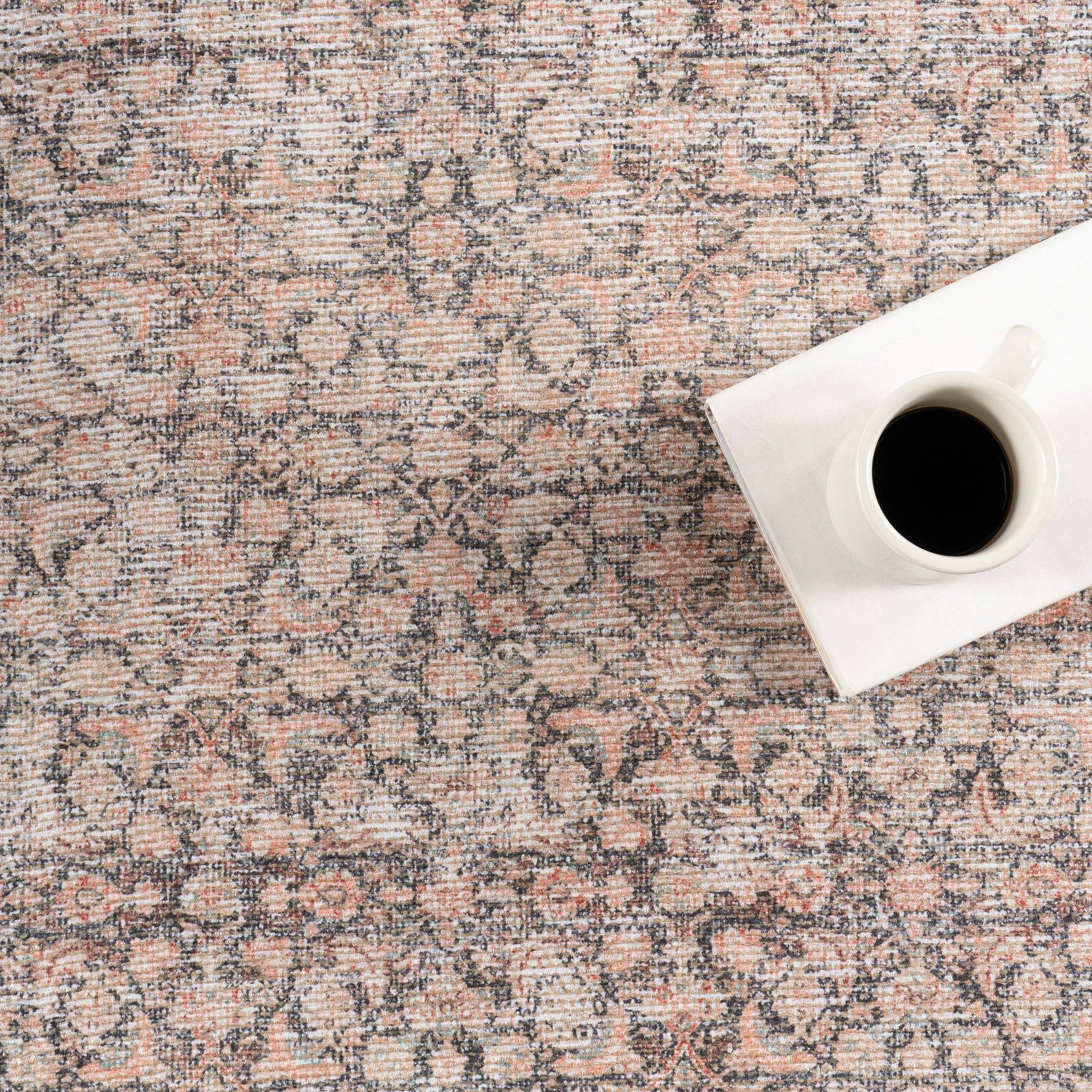 Light Brown Hillstone Collection Olene Traditional Vintage Medallion Area Rug for wholesale on Faire5