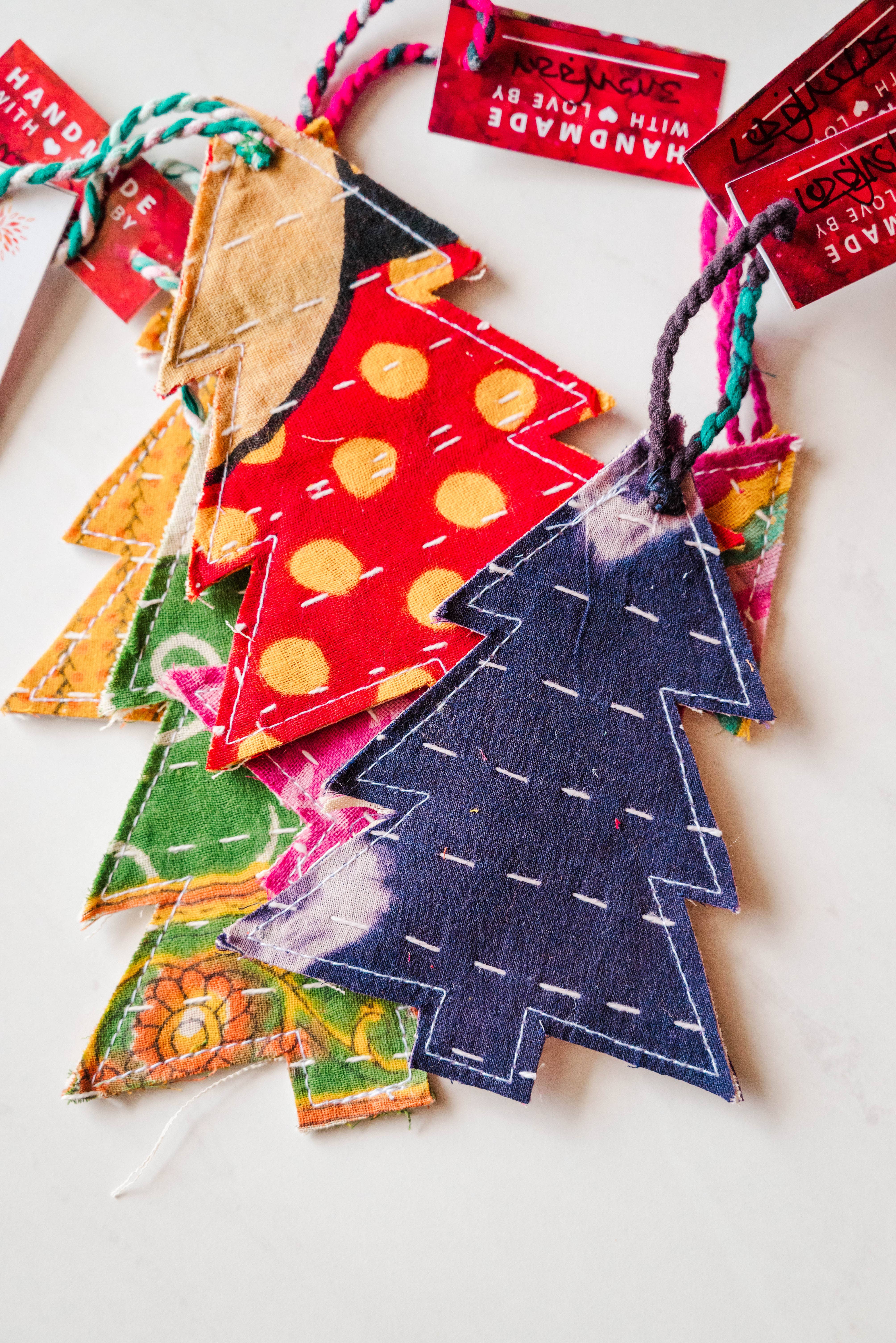 Asha Project - Wholesale Ornament - Kantha Christmas Ornaments | Tree3