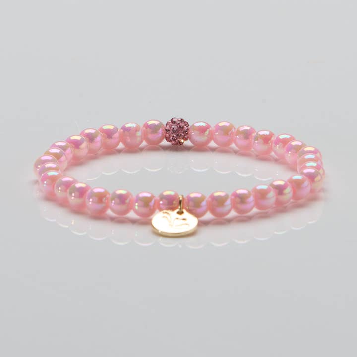 Pärlarmband Rose Glow med glittrande pärla för wholesale av Ella in Love