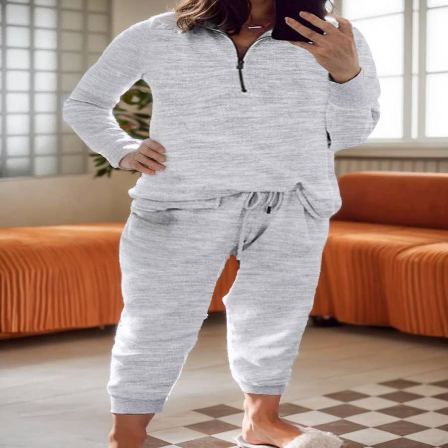 Hoodie Knit Tracksuit Stretchable Plus Size Clothing Wholesale New