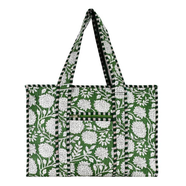 Cotton Block Print Tote Bag- Small & Large for wholesale by BNB Crafts Inc.