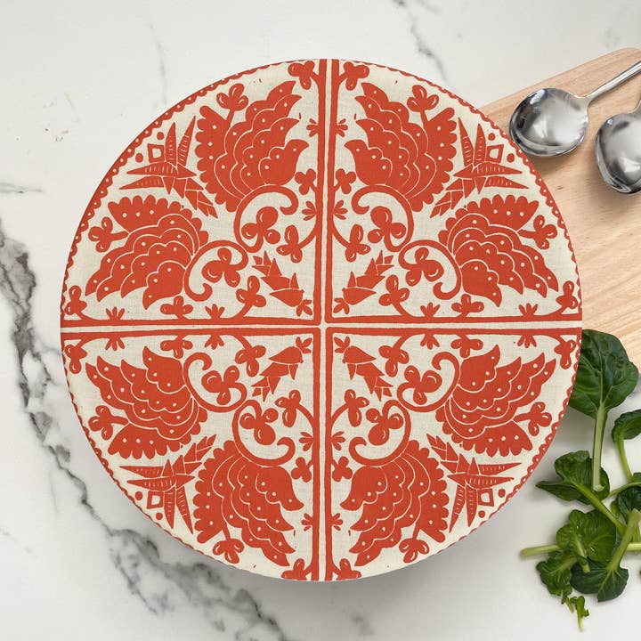 Dish Cover Large Madiba Print | Salad Bowl Cover for wholesale by Spaza Home UK