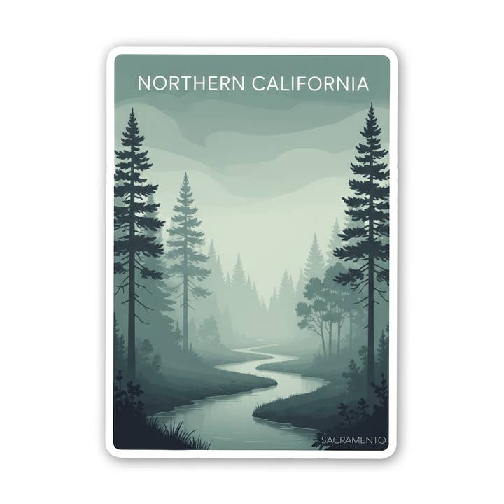 Nordcalifornisk tåge klistermærke for engroshandel hos Sticker Atlas