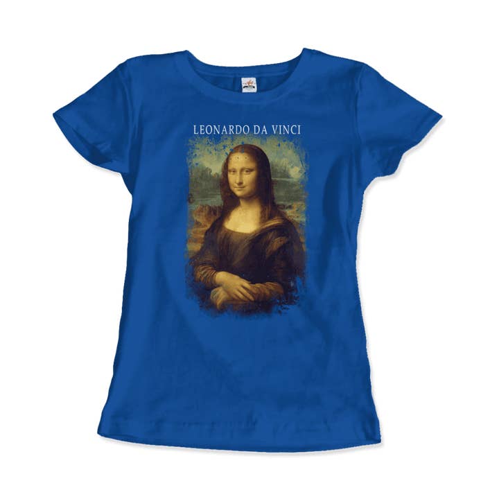 Art-O-Rama Shop – T-shirt estampada - Unissexo por atacado – Leonardo Da Vinci, Mona Lisa, 1503~1519 T-Shirt Obra Artística5