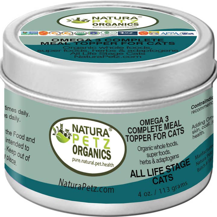 Natura Petz Organics - Wholesale Pet Supplement - Cat/Dog - Omega 3 & 6 Complete Meal Topper for Dogs & Cats* - Nutritional Omega 3 Meal Topper for Dogs & Cats*1
