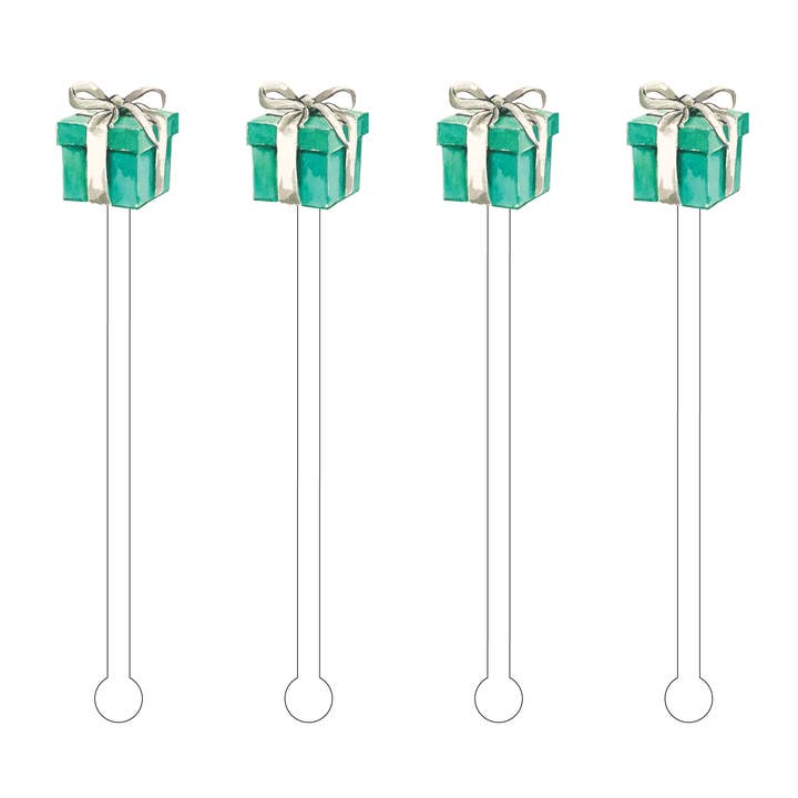 TIFFANY BLUE GIFT BOX ACRYLIC STIR STICKS for wholesale by XO ACRYLICS | ACRYLIC STICKS